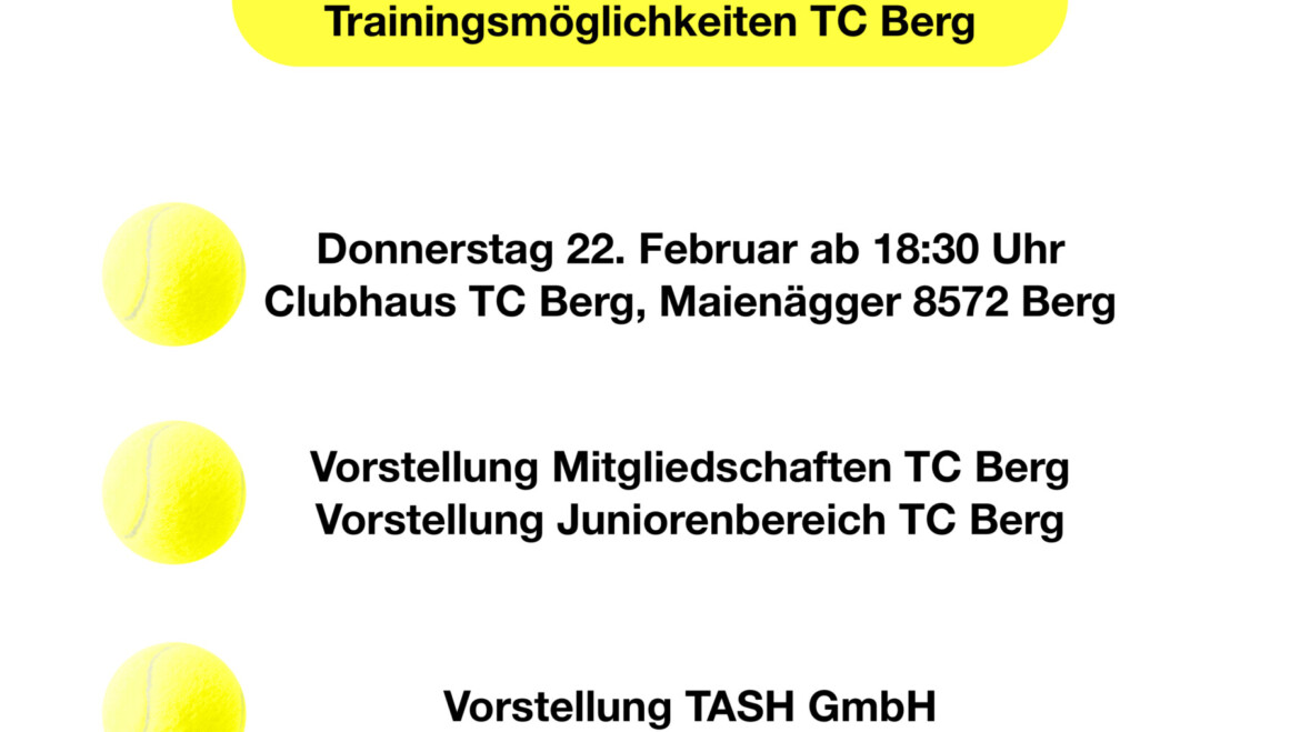Infoanlass TC Berg Do. 22.2.24