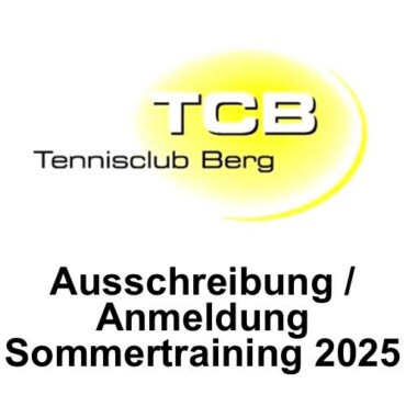 Anmeldung und Angebot für das Sommertraining 2025 beim TC Berg